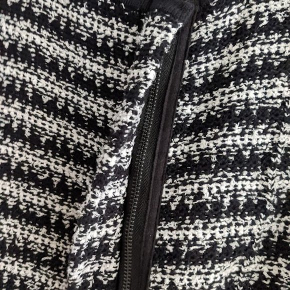 Loft Boucle Black and White Striped Cardigan Size S - Picture 3 of 9
